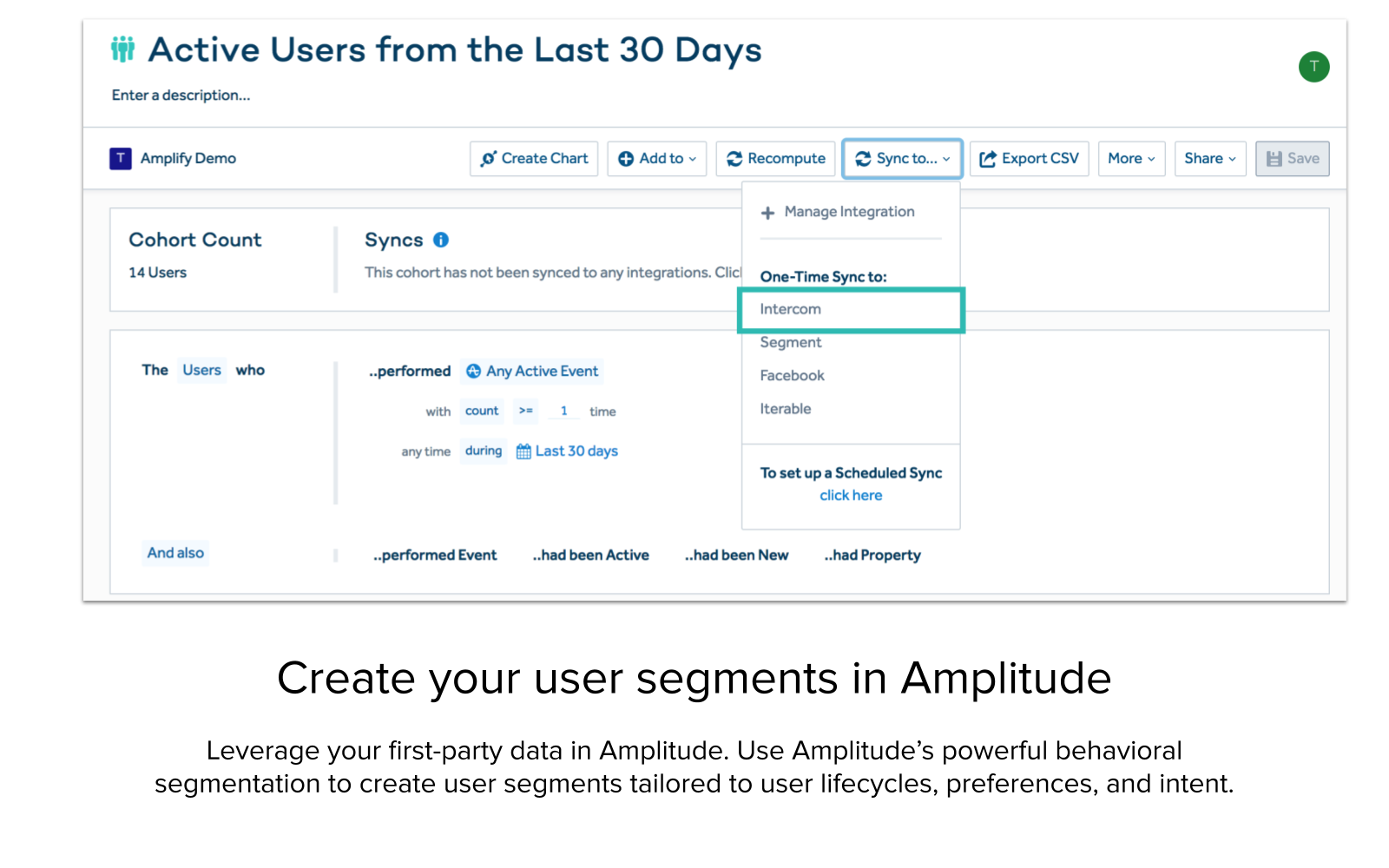 Amplitude Engage App Store Intercom