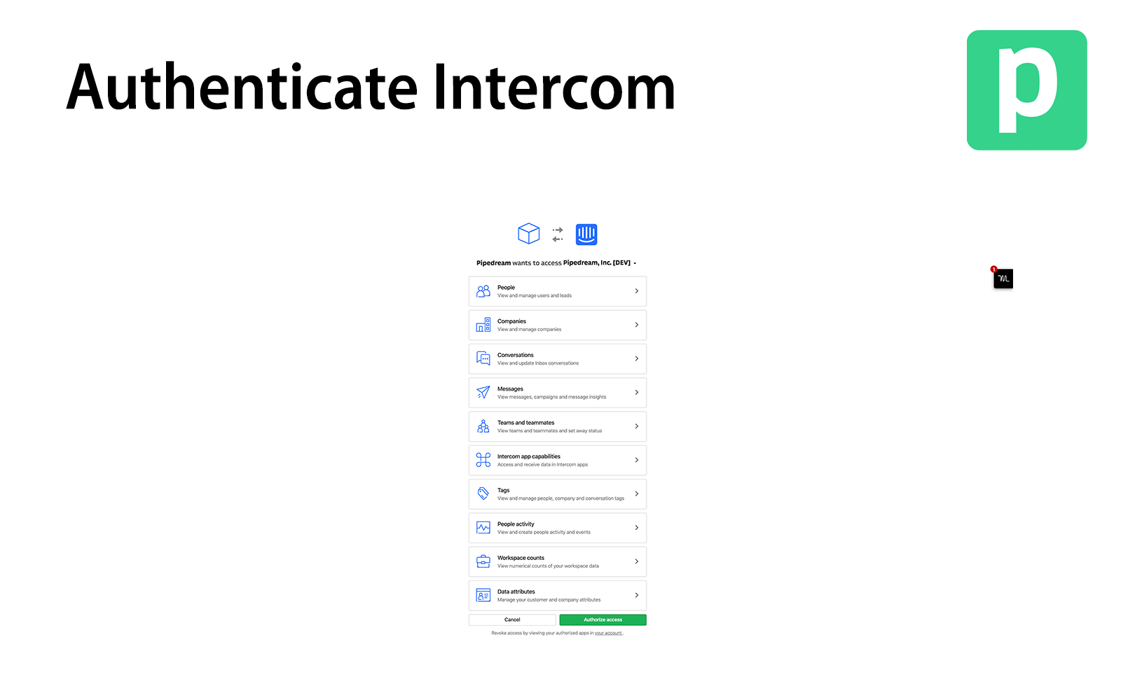 Pipedream | App Store | Intercom