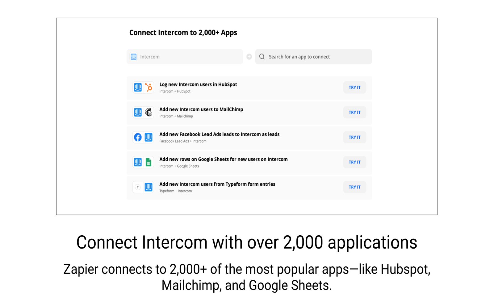 Zapier | App Store | Intercom